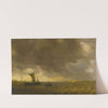 An Estuary Scene With The Onset Of A Squall And Weyschuits Lowering Their Sails by Jan van Goyen