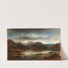 An Evening Landscape with a Mountain Lake (1885) by Carl Millner