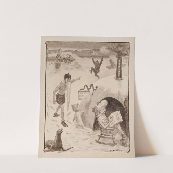 An explorer arrives at the North Pole to find Adam and Eve, and the Garden of Eden, as well. (1905) by William Henry Walker