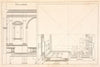 An horizontal projection of architecture in a square ceiling
