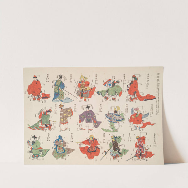 An illustration of court dance and music by Shigeo Inobe (Editor)
