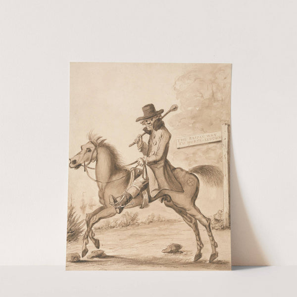 An Illustration of H. Bunbury (‘Geoffrey Gambado’), ‘An Academy for Grown Horsemen; ‘A Bit of Blood’ by Henry William Bunbury