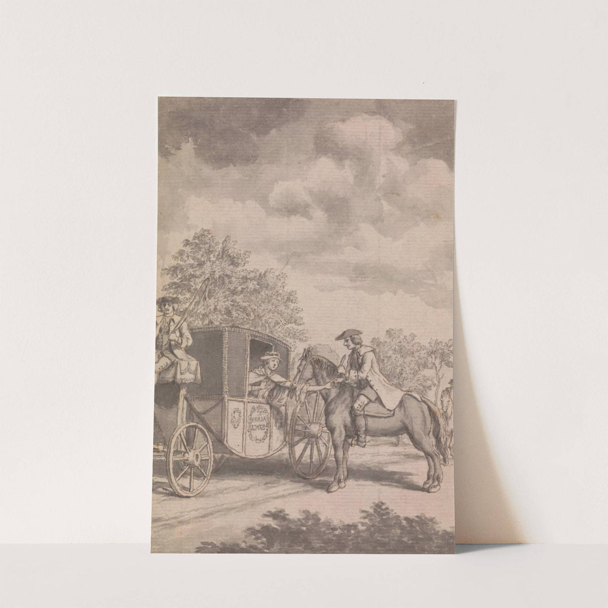 An Illustration to the Newgate Calendar; Raby Finding a Woman's Ring Difficult to Be Pulled Off, Cut Off Her Finger, Near Finchley by Samuel Wale