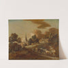 An Imaginary Wooded Village with Drovers and Cattle by Thomas Gainsborough