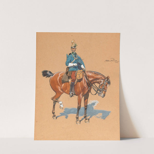 An imperial, royal dragoon on horseback (1901) by Alexander Pock