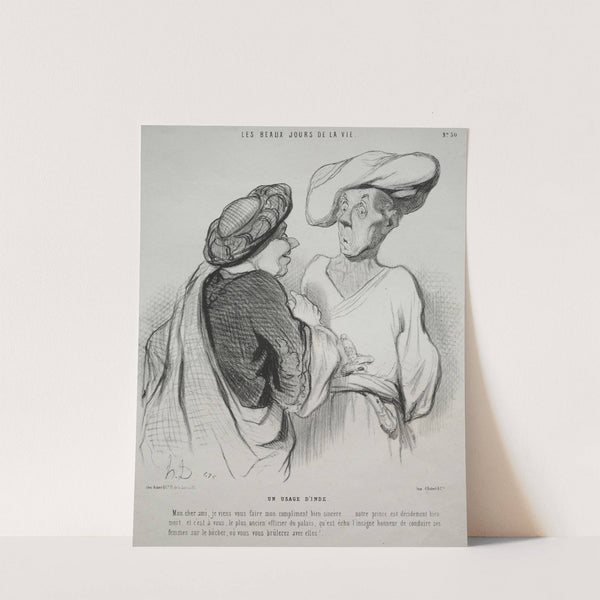 An Indian Custom (1844) by Honoré Daumier