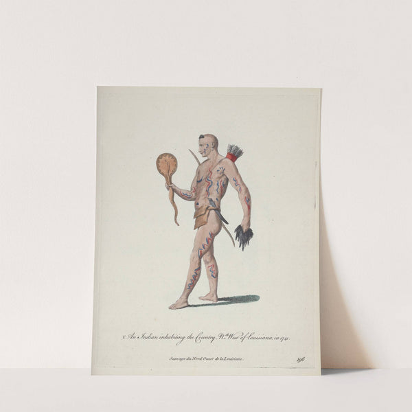 An Indian inhabiting the country Northwest of Louisiana in 1741 Sauvage du Nord Ouest de la Louisiane. (1757-1772) by Charles Grignion