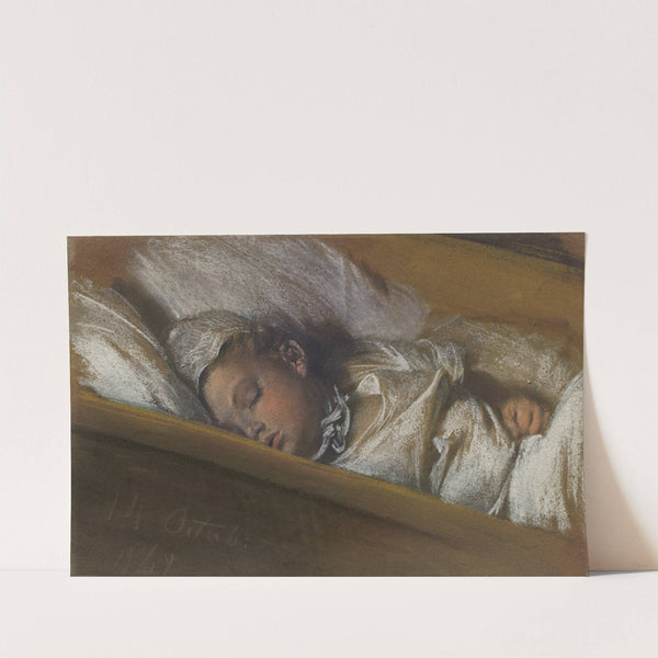 An Infant Asleep In His Crib (1848) by Adolph von Menzel