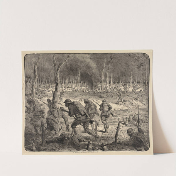 An infantry attack in woods at Argonne front (1927) by Lucien Jonas