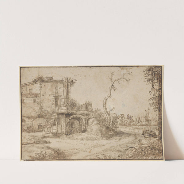 An Inhabited Ruin on the Bank of a River by Jan van de Velde II