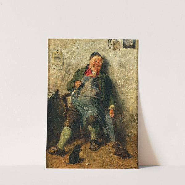 An Innkeeper with Puppies by Hugo Kauffmann