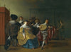 An Interior Scene With An Elegant Company Making Merry