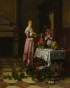 An Interior With Fruit And Flowers