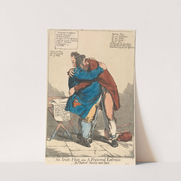 An Irish Hug, Alias a Fraternal Embrace, The Dearest Friends Must Part by Charles Ansell