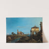 An Island in the Lagoon with a Gateway and a Church by Canaletto