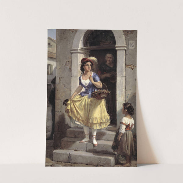An Italian Woman in the Way to the Carnival by Wilhelm Marstrand
