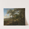 An Italianate landscape with bandits leading prisoners by Jan Both