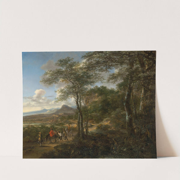 An Italianate landscape with bandits leading prisoners by Jan Both