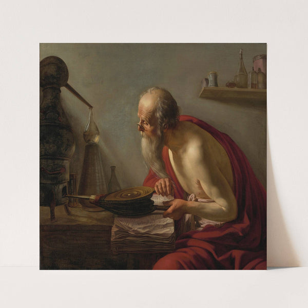 An old alchemist in his study by Johannes Paulus Moreelse