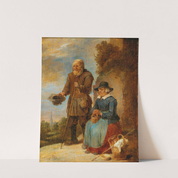 An Old Couple Begging On The Street by David Teniers The Younger