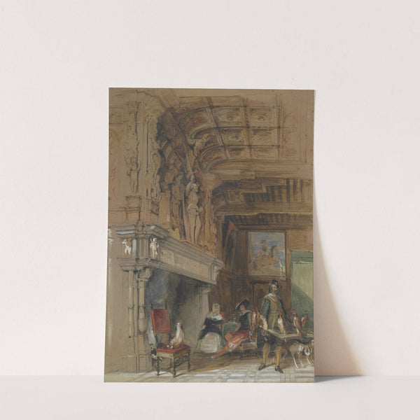 An old English mansion in the days of hawking by George Cattermole