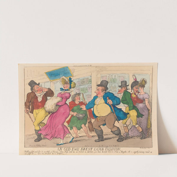 An old ewe drest lamb fashion (1810) by Thomas Rowlandson
