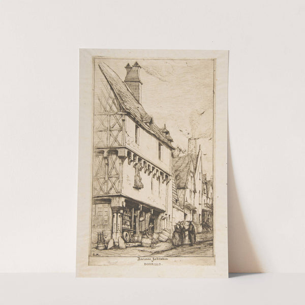 An Old House, or The Musician’s House, Bourges (1860) by Charles Meryon