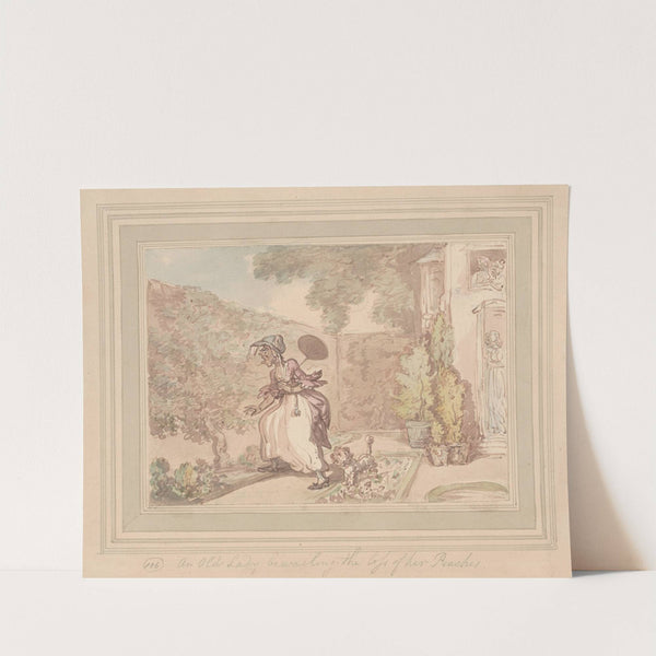 An old lady bewailing the loss of her peaches by Thomas Rowlandson