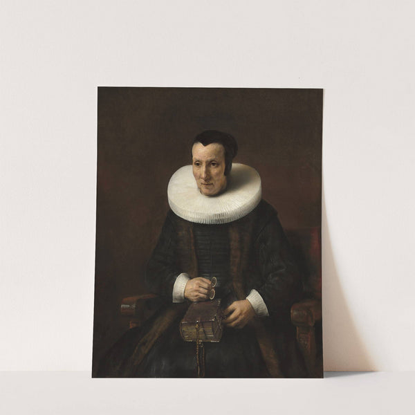 An Old Lady with a Book (1637) by Follower of Rembrandt van Rijn