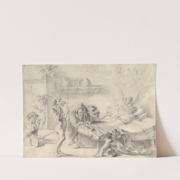 An Old Man on His Deathbed Tempted by Demons by Aureliano Milani