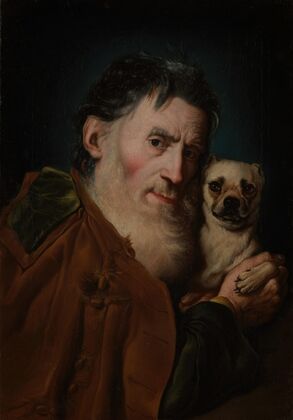 An Old Man with a Dog