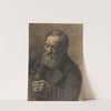 An old man with bottle and glass by Gustav Wentzel