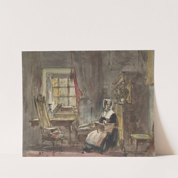 'An old time chamber it was'- (Scene from 'Theodore Hook') by Sir David Wilkie