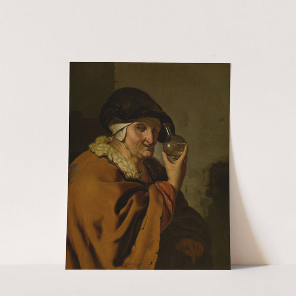 An Old Woman with a Bottle by Ary de Vois