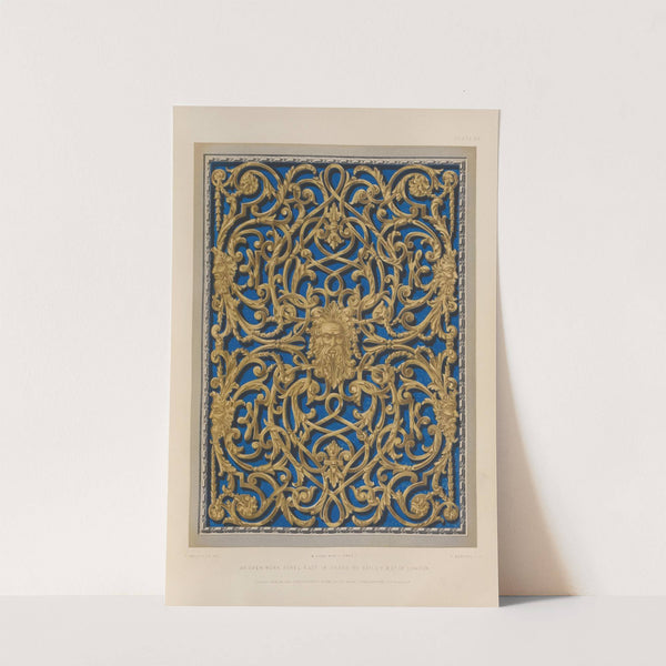 An open-work panel cast in brass by Matthew Digby Wyatt