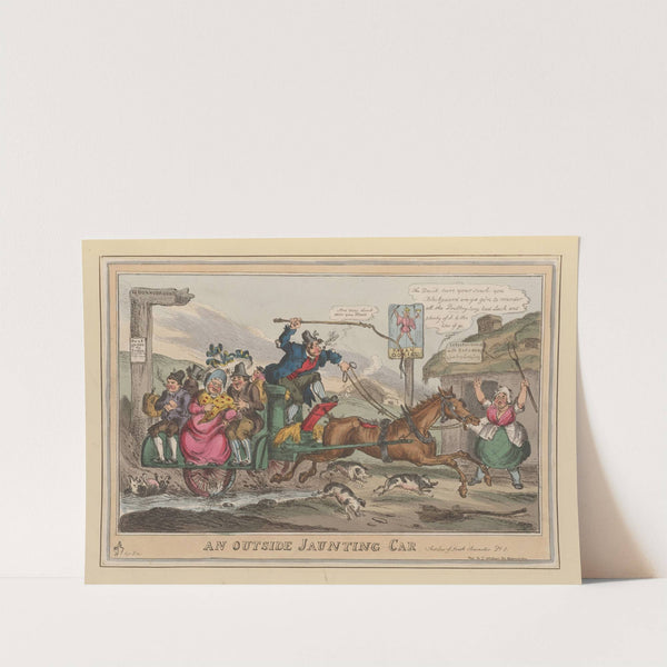 An outside jaunting car (1827-1829) by William Heath