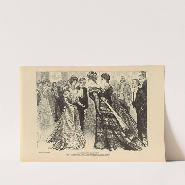 An unexpected encounter (1893-1900) by Charles Dana Gibson