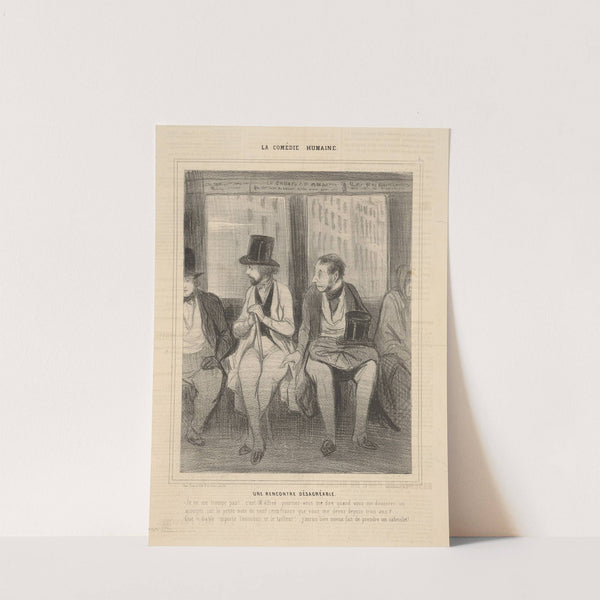 An unpleasant encounter (1843) by Honoré Daumier