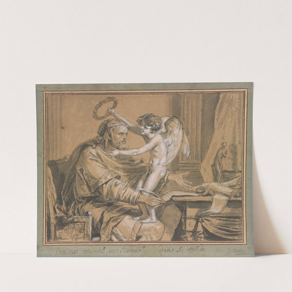 Anacreon in His Old Age Crowned by Love by Jean-Baptiste Greuze