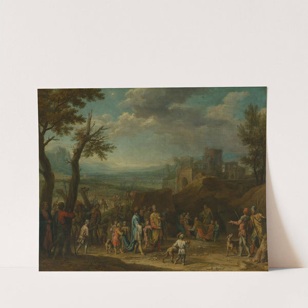 Anbetung der Könige vor weiter Landschaft by Franz Joachim Beich