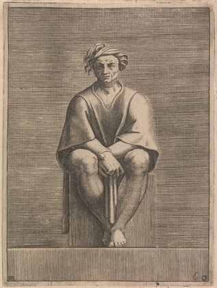 Ancestor of Christ from Aminadab Lunette (Left Figure)