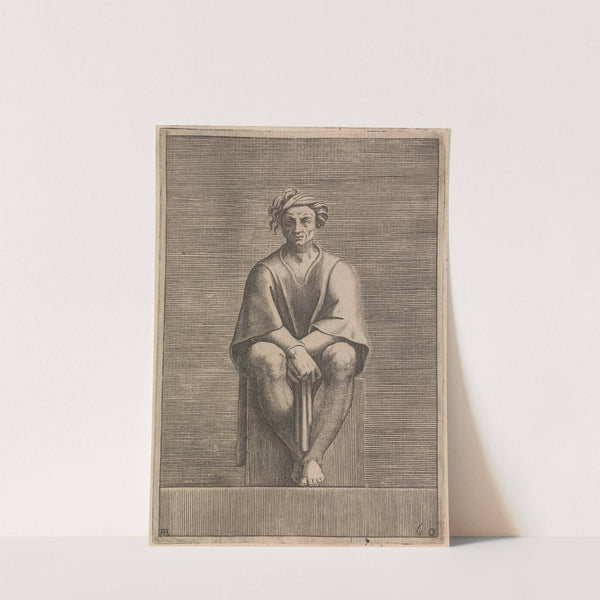 Ancestor of Christ from Aminadab Lunette (Left Figure) by Adamo Scultori