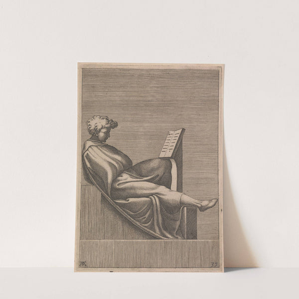 Ancestor of Christ from Naason Lunette (Right Figure) by Adamo Scultori