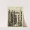 Ancien collège de Lamarche rue de la Montagne Ste-Geneviève, démoli en octobre 1866 (1866) by Alfred Alexandre Delauney