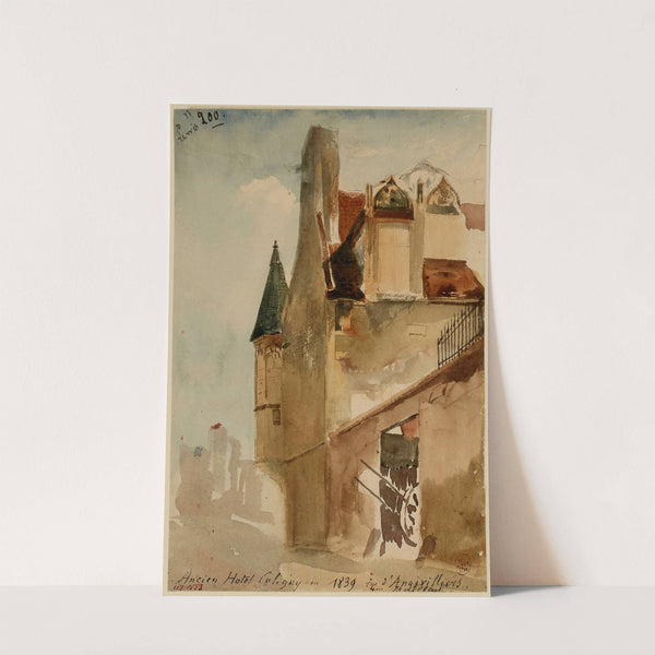 Ancien hôtel Coligny, rue d’Angivilliers en 1839 (1915-1945) by Henri Jean Baptiste Levis