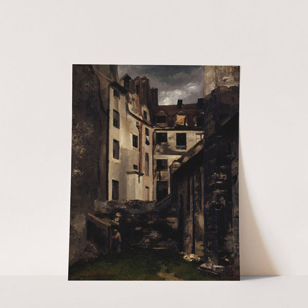 Ancien Hôtel-Dieu, cour de Saint-Julien-le-Pauvre by Charles-Alexis Apoil