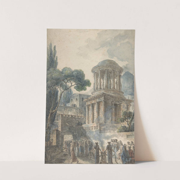 Ancient Scene with a Funeral Ceremony for an Actor by Louis Jean Desprez