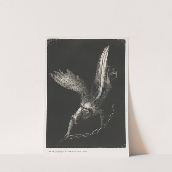 And I Saw an Angel Coming Down from Heaven, Having the Key of the Bottomless Pit and a Great Chain in His Hand by Odilon Redon