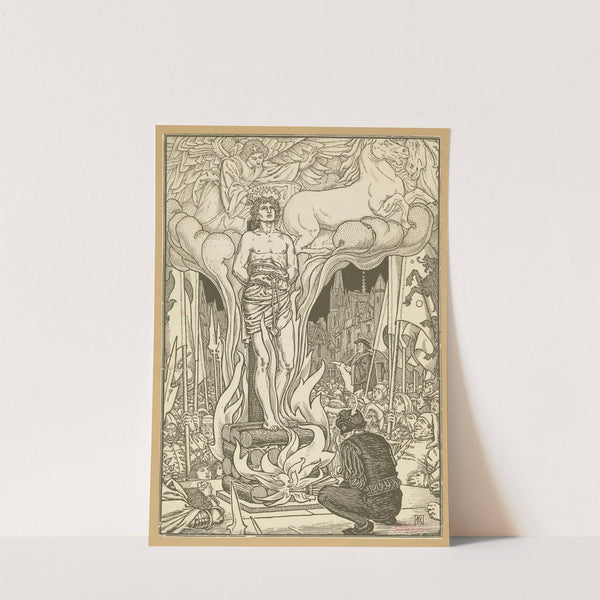 And last of all, they burned him to ashes at the stake. Thus came Faithful to his end. by George Woolliscroft Rhead