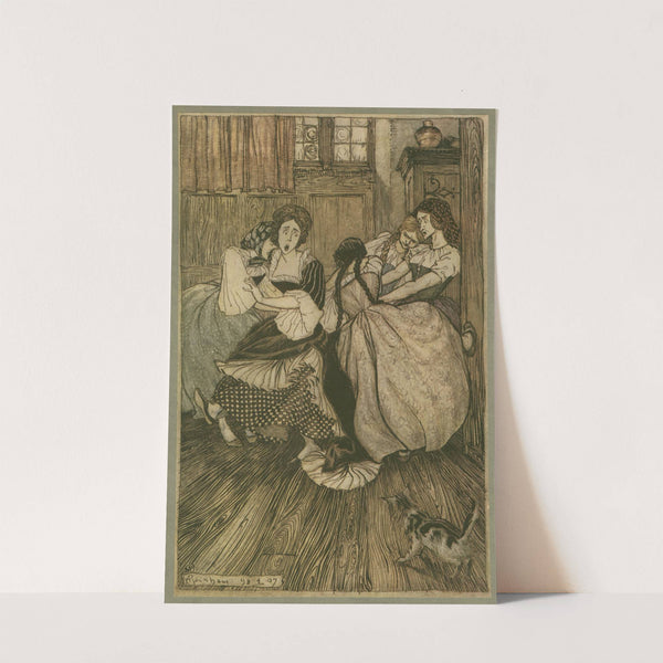 And the maids cried ‘good gracious, how very tenacious!’ (1911) by Arthur Rackham